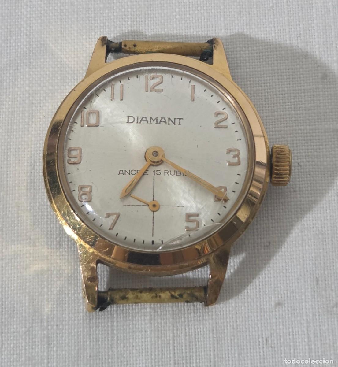 Relojes de pulsera: Reloj a cuerda Diamant, Funcionando - Foto 1