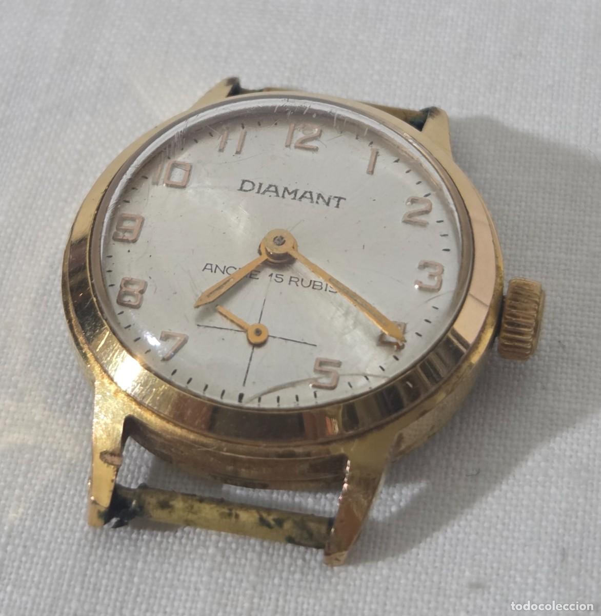 Relojes de pulsera: Reloj a cuerda Diamant, Funcionando - Foto 2