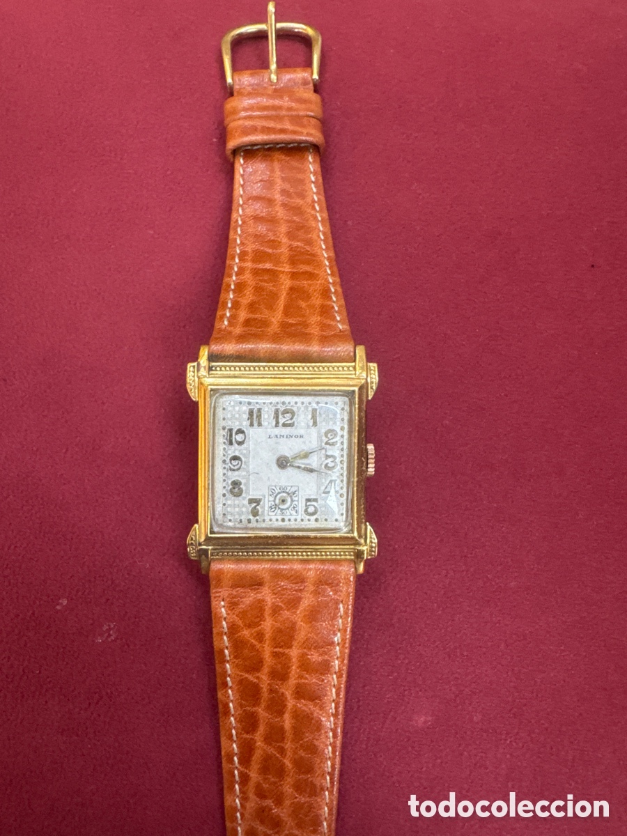 Relojes de pulsera: Reloj : laminor chapado en oro - Foto 2