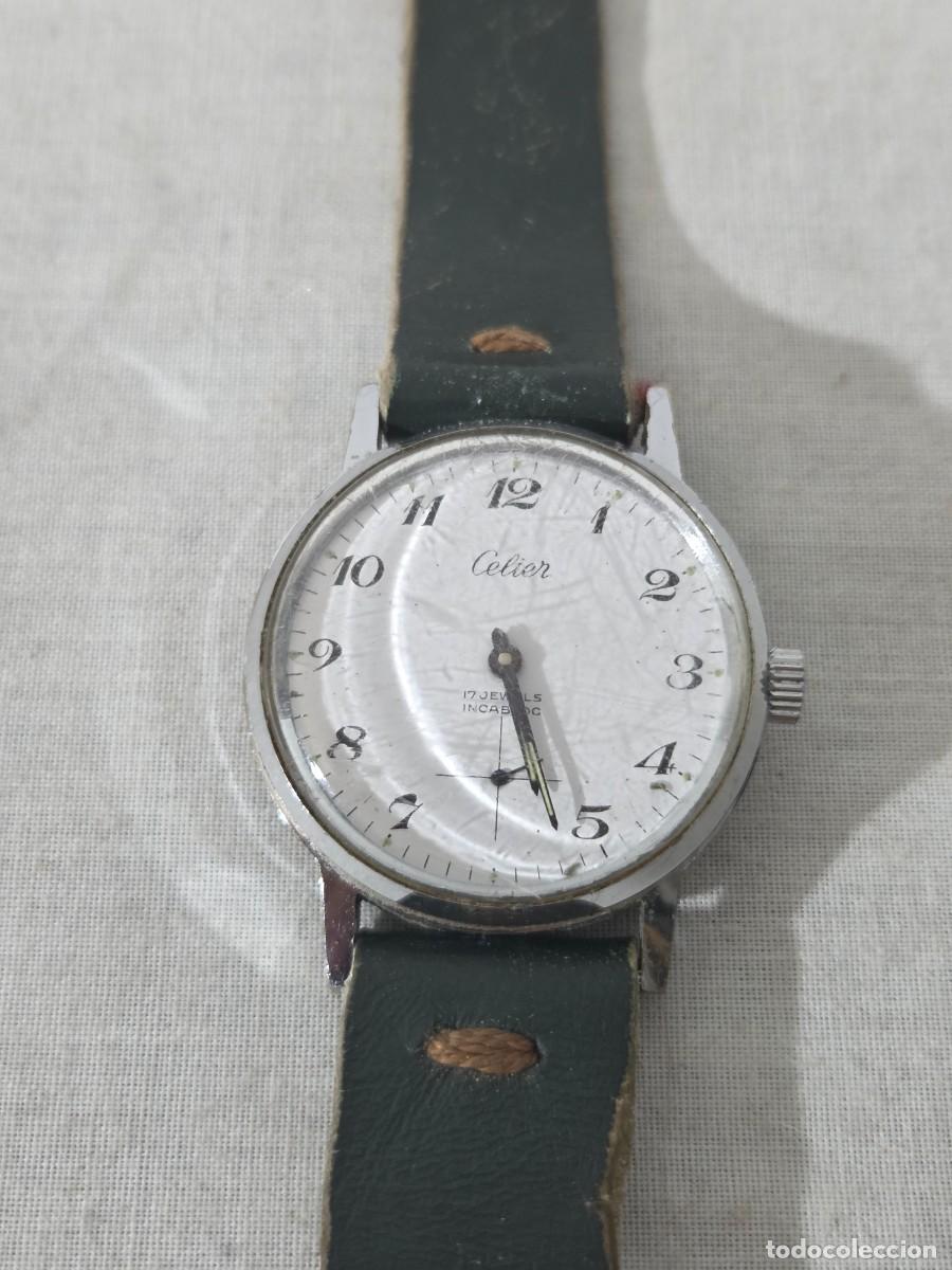 Relojes de pulsera: Reloj de pulsera de cuerda Celier, Funcionando - Foto 4
