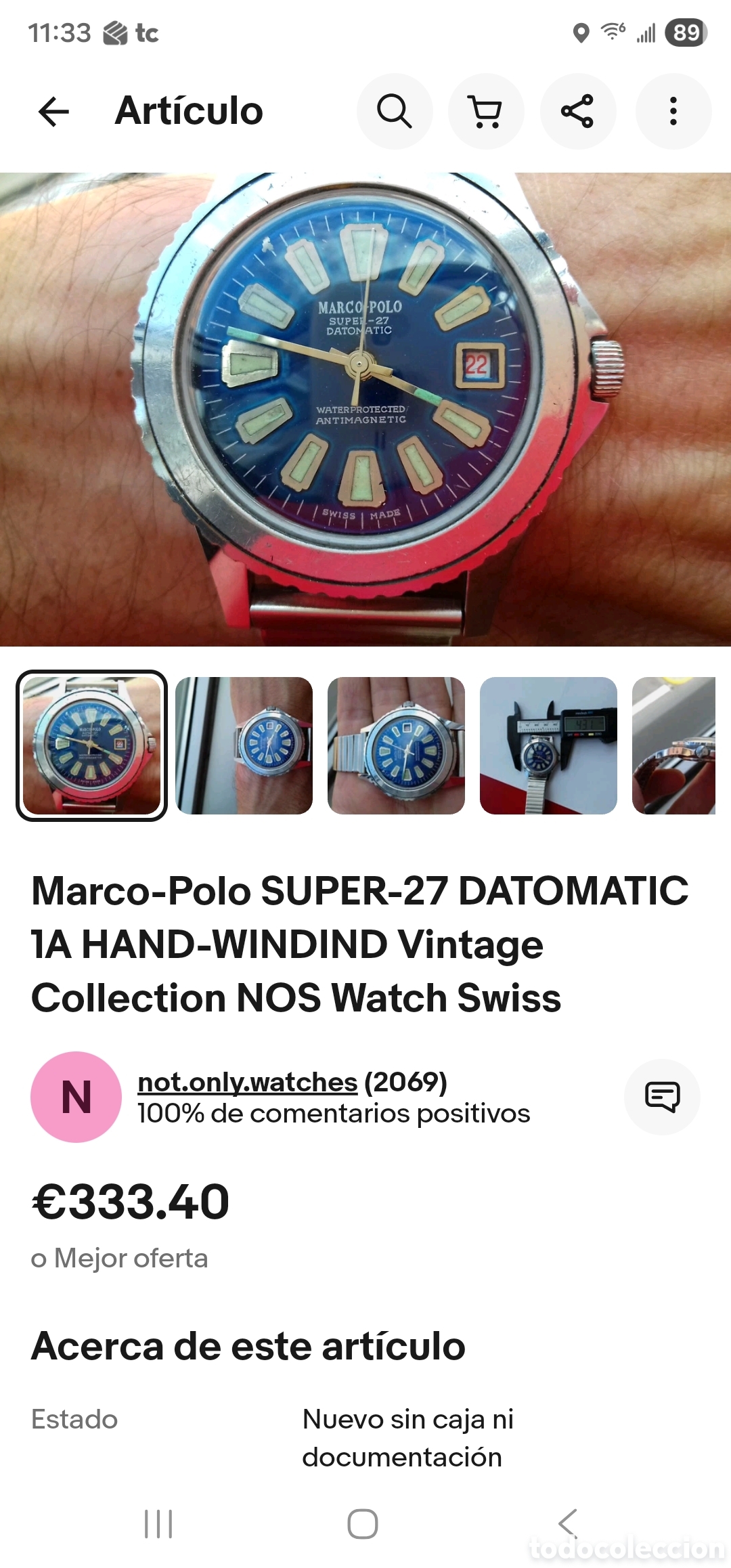 Relojes de pulsera: Reloj Marco Polo caballero funciona - Foto 2