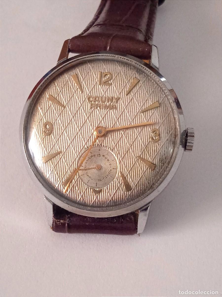 Wristwatches: RELOJ CAUNY PRIMA 15 RUBIS ANTIMAGN&Eacute;TIC CARGA MANUAL..