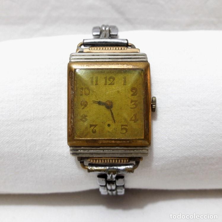 Relojes de pulsera: RELOJ ART DECO-RODI & WIENERBERGER-A&Ntilde;OS 30-1930-MAQUINARIA SWISS MADE-CHAPADO EN ORO-CORREA CROMADA.