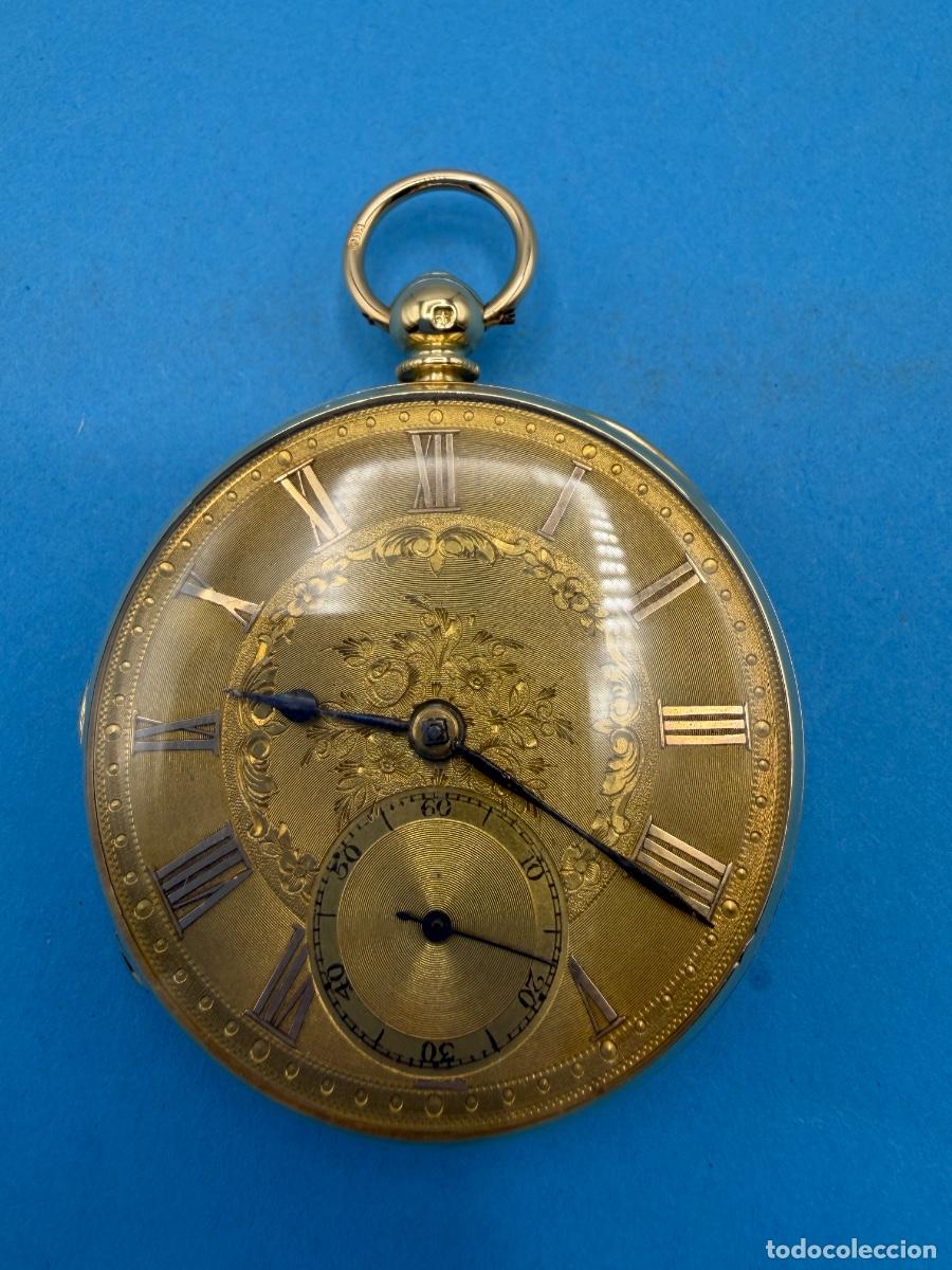 Relojes de pulsera: RELOJ DE BOLSILLO DE ORO. PESO TOTAL 77 GRAMOS. PESO EN ORO 28.39 GRAMOS.