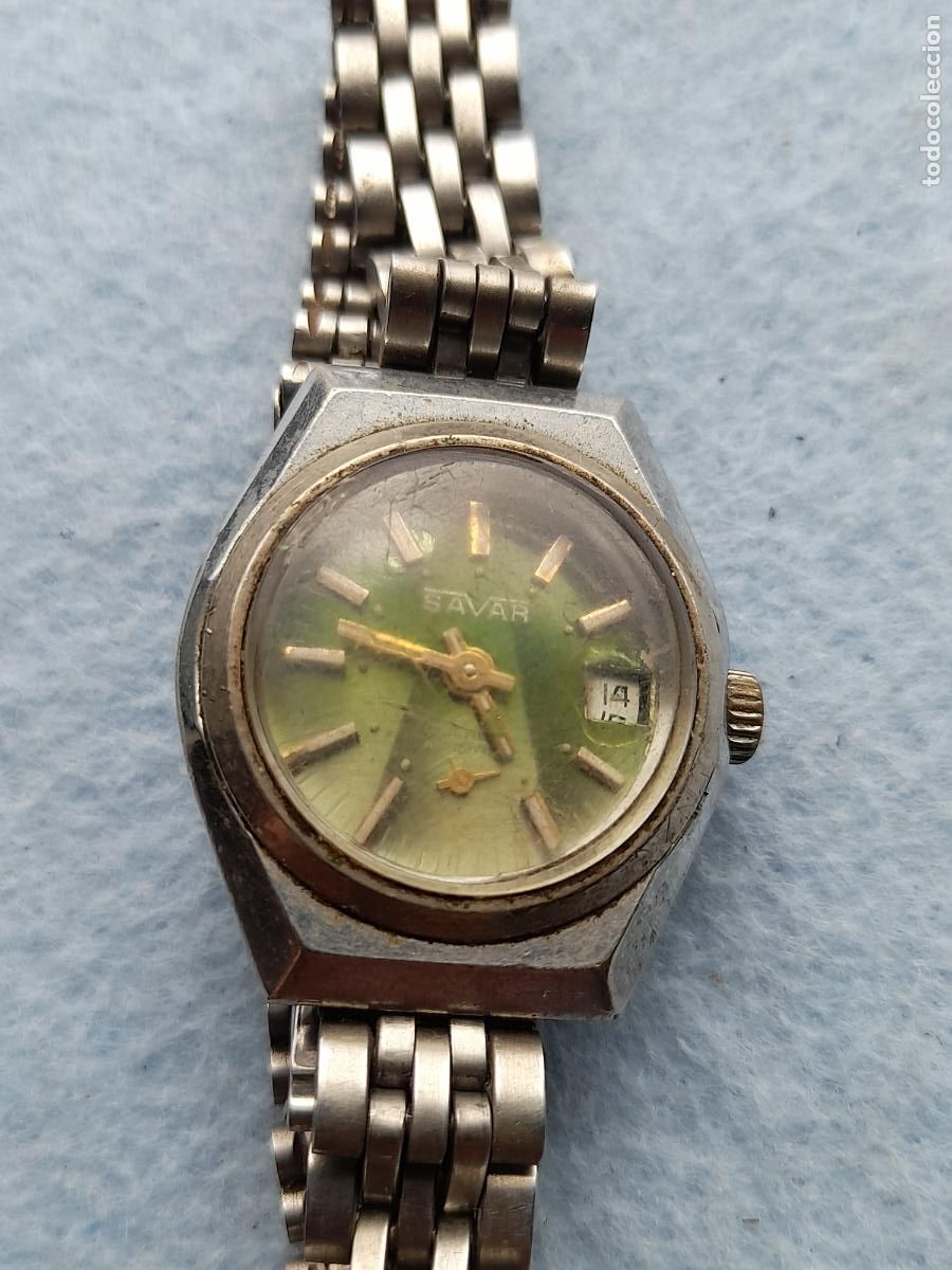 Relojes de pulsera: Reloj Marca Savar. Cl&aacute;sico de dama. - Foto 2