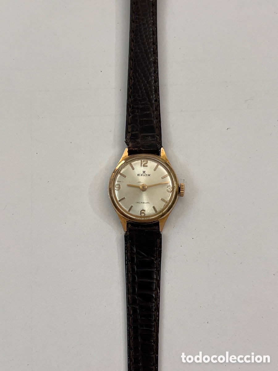 Relojes de pulsera: ✅ Reloj EDOX carga manual chapado en oro vintage