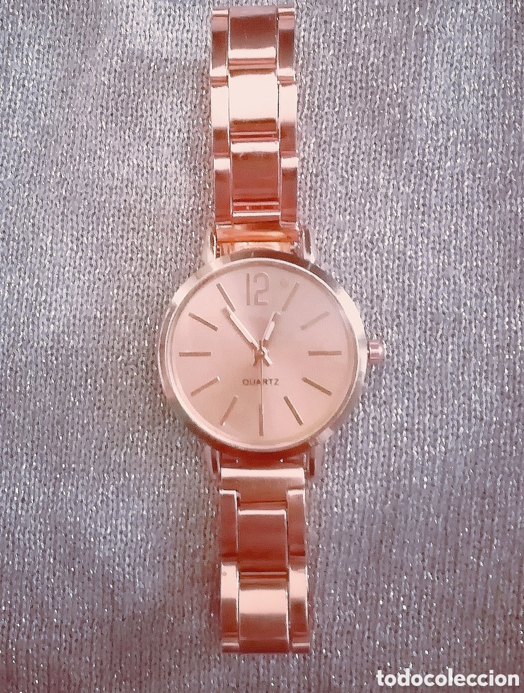 Relojes de pulsera: Original reloj de pulsera color oro rosa. 2,8 diam. Muy bonito