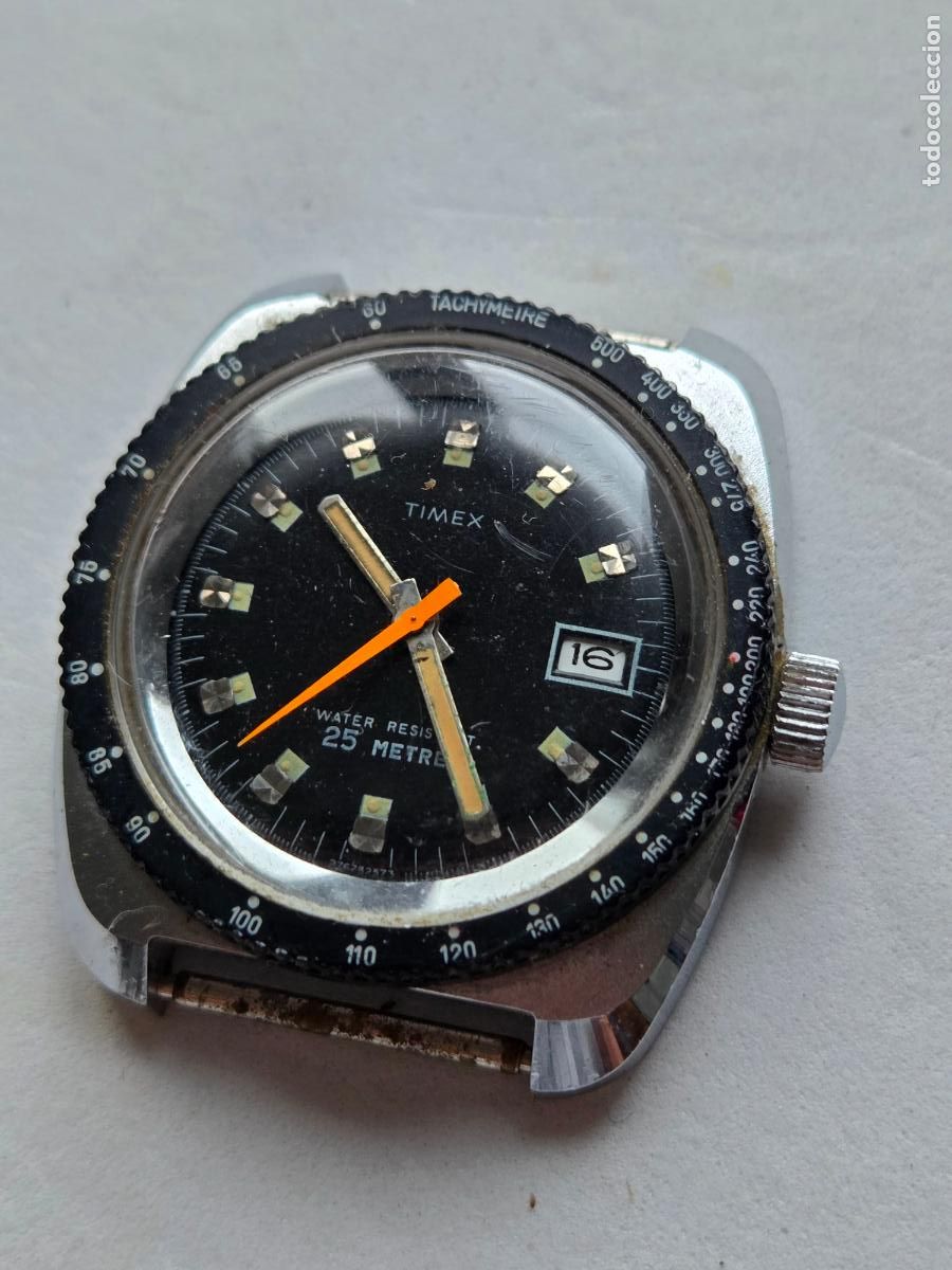 Relojes de pulsera: TIMEX DIVER MECANICO FUNCIONANDO 36MM - Foto 2