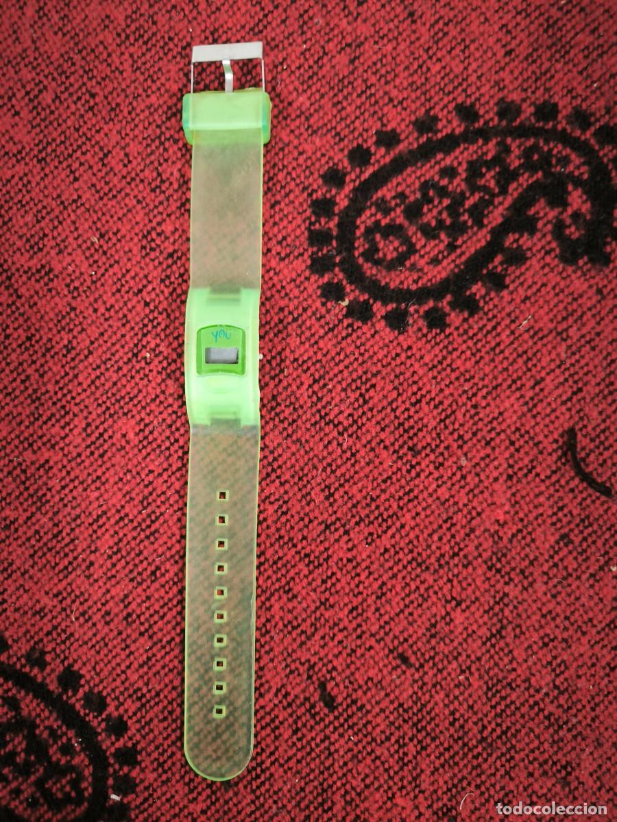 Relojes de pulsera: Reloj Digital Vintage Verde Transparente &ndash; Estilo Retro A&ntilde;os 90 Con Correa