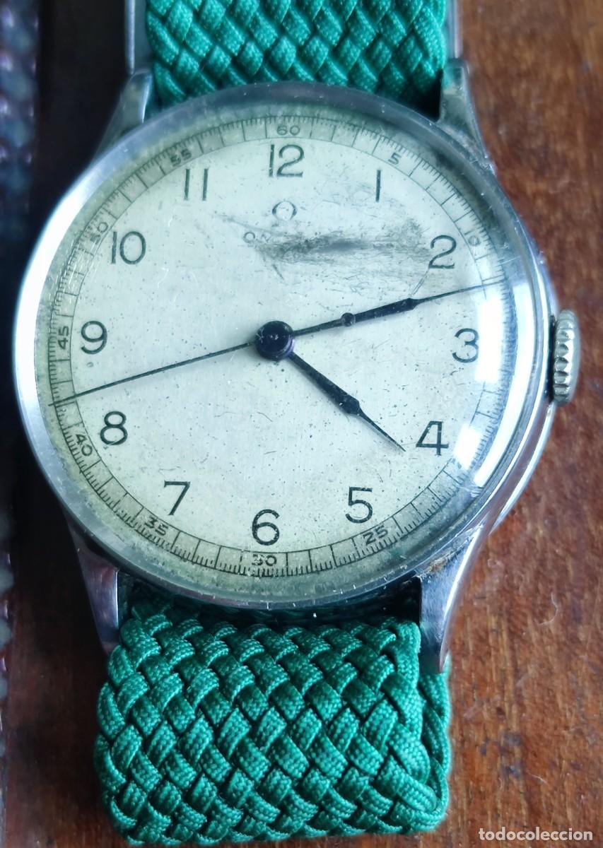 Relojes de pulsera: Omega 1934 movimiento 23.4SC. denominado medicus y tipolog&iacute;a militar de la &eacute;poca.