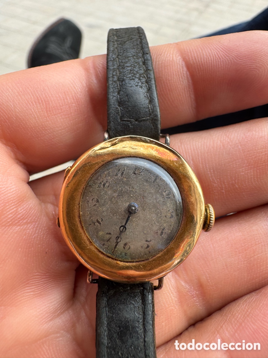 Relojes de pulsera: Reloj de mujer con tapas de oro 18K