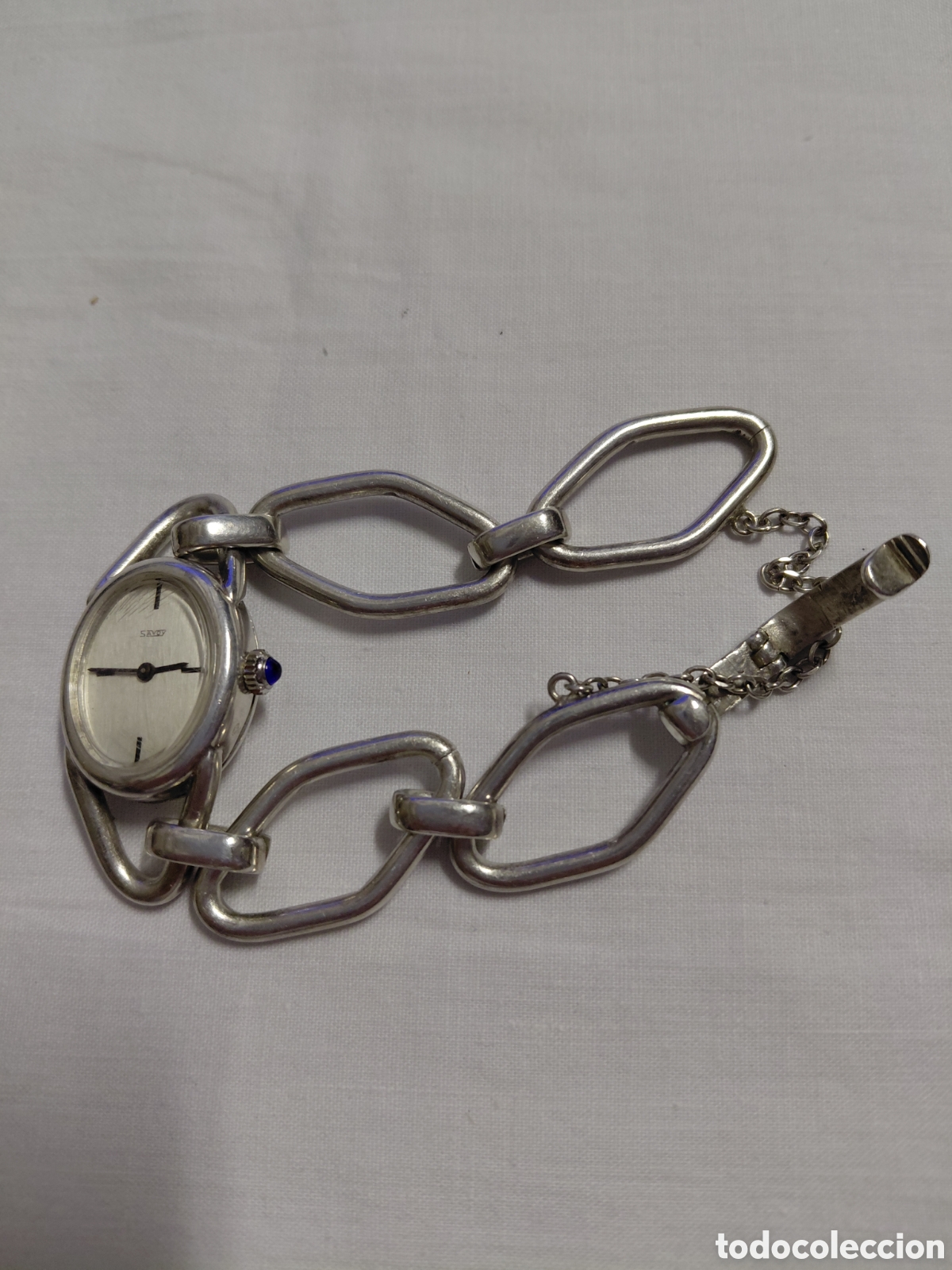 Relojes de pulsera: BONITO RELOJ DE SE&Ntilde;ORA MARCA SAVOY DE PLATA 800 NO FUNCIONA