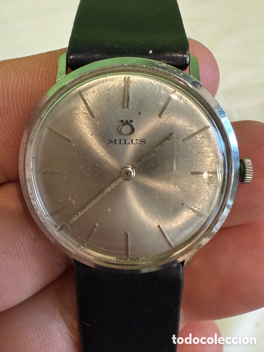 Relojes de pulsera: Reloj Milus vintage cuerda manual caballero 34 mm q