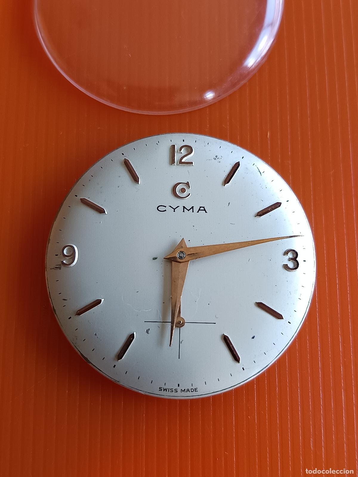 Relojes de pulsera: MAQUINARIA RELOJ CYMA R-484,SWISS MADE PROVIENE DE RELOJ DE ORO SIN TIJA, EN BUEN E ESTADO