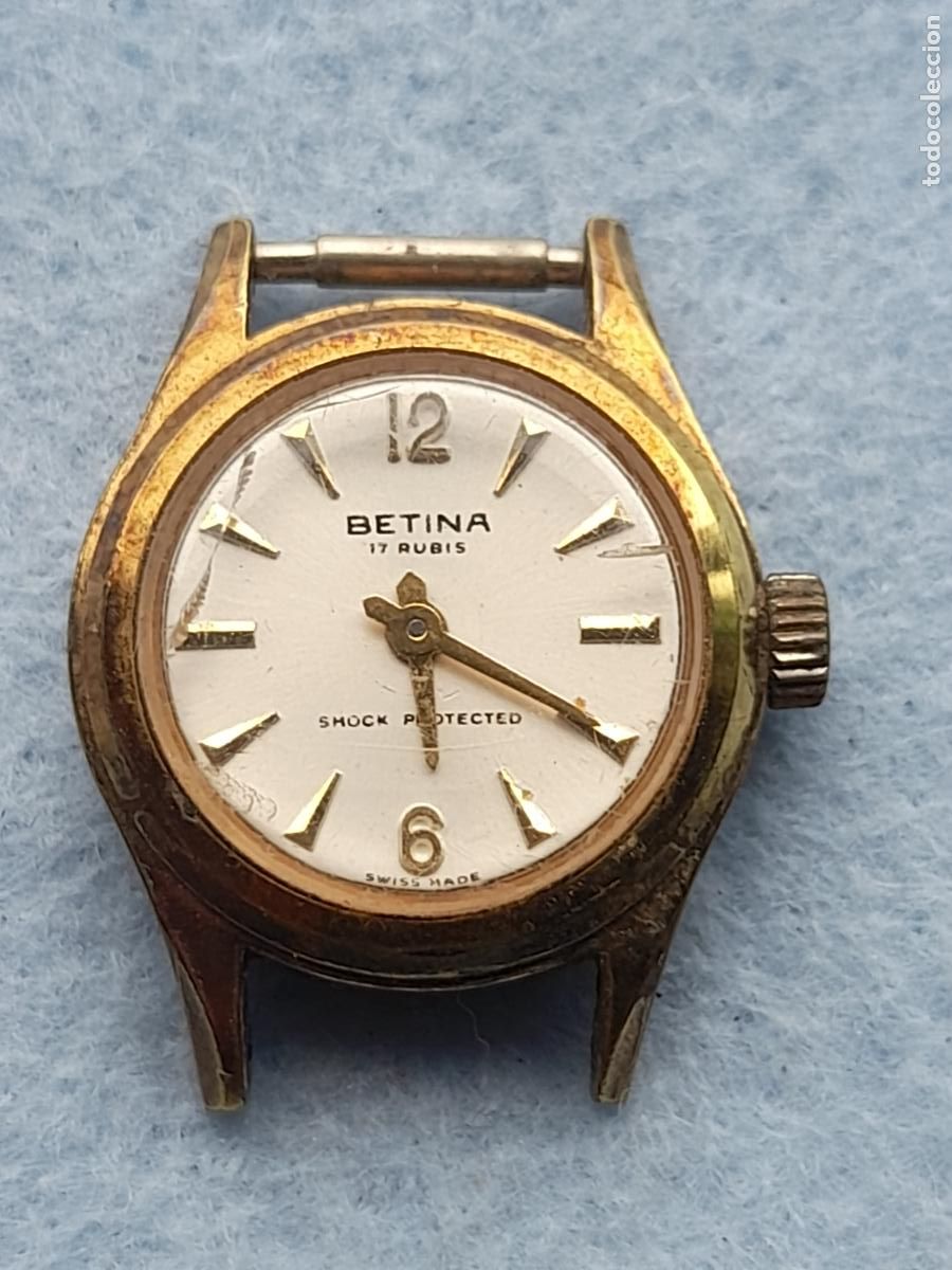 Relojes de pulsera: Reloj Marca Betina. Cl&aacute;sico de dama. Swiss Made.