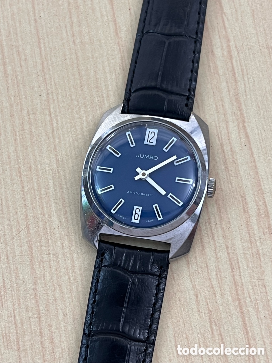 Relojes de pulsera: ✅ reloj JUMBO carga Manual Caballeros azul royal