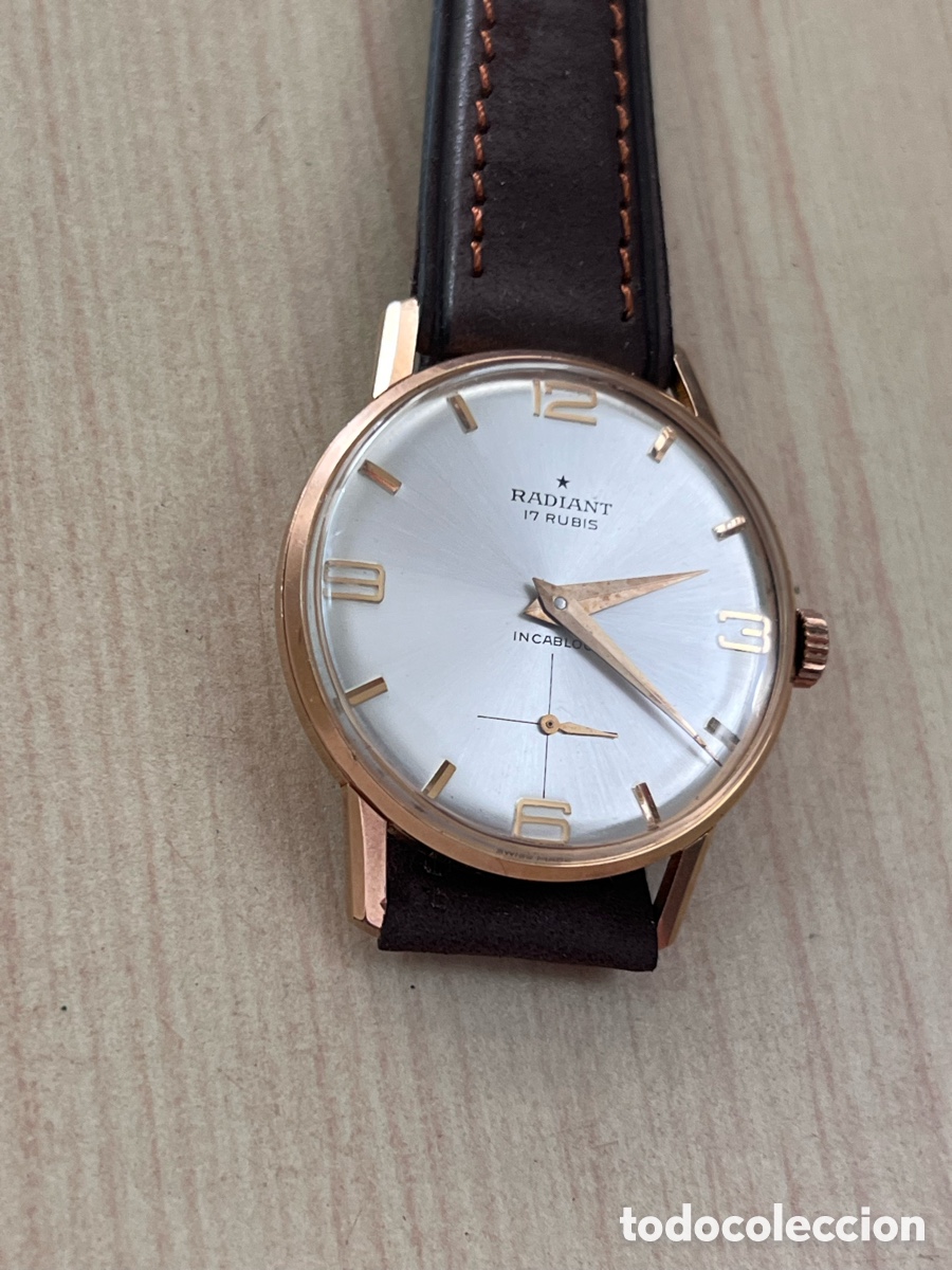 Rel&oacute;gios de pulso: ✅ Reloj RADIANT Estrella ⭐️ carga manual chapado en oro como nuevo