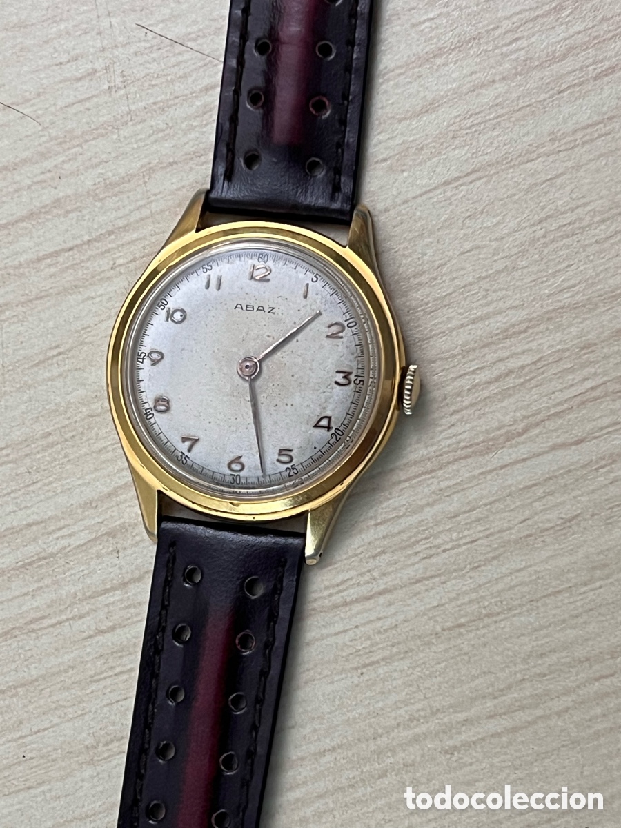 Relojes de pulsera: ✅ Reloj ABAZ jumbo 37 mm chapado en oro carga manual vintage