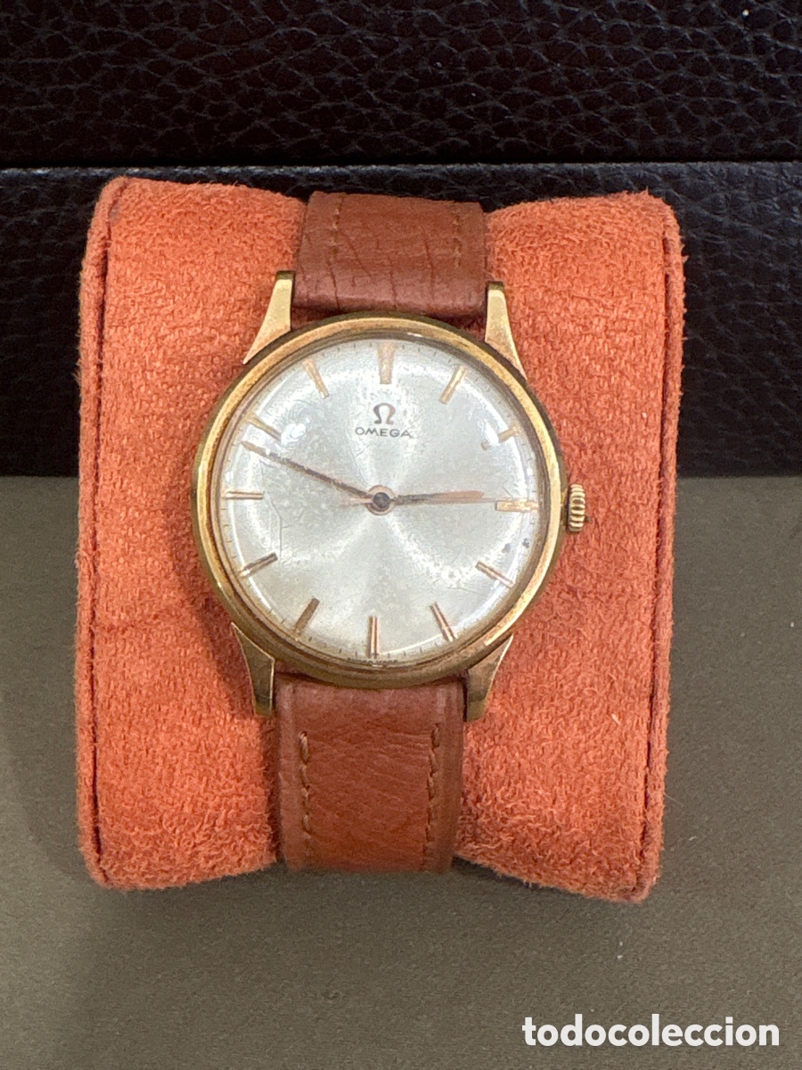 Wristwatches: Antiguo reloj OMEGA de carga manual a&ntilde;o 1964,caja en oro 18K,34 MM sin contar corona*ver fotos*