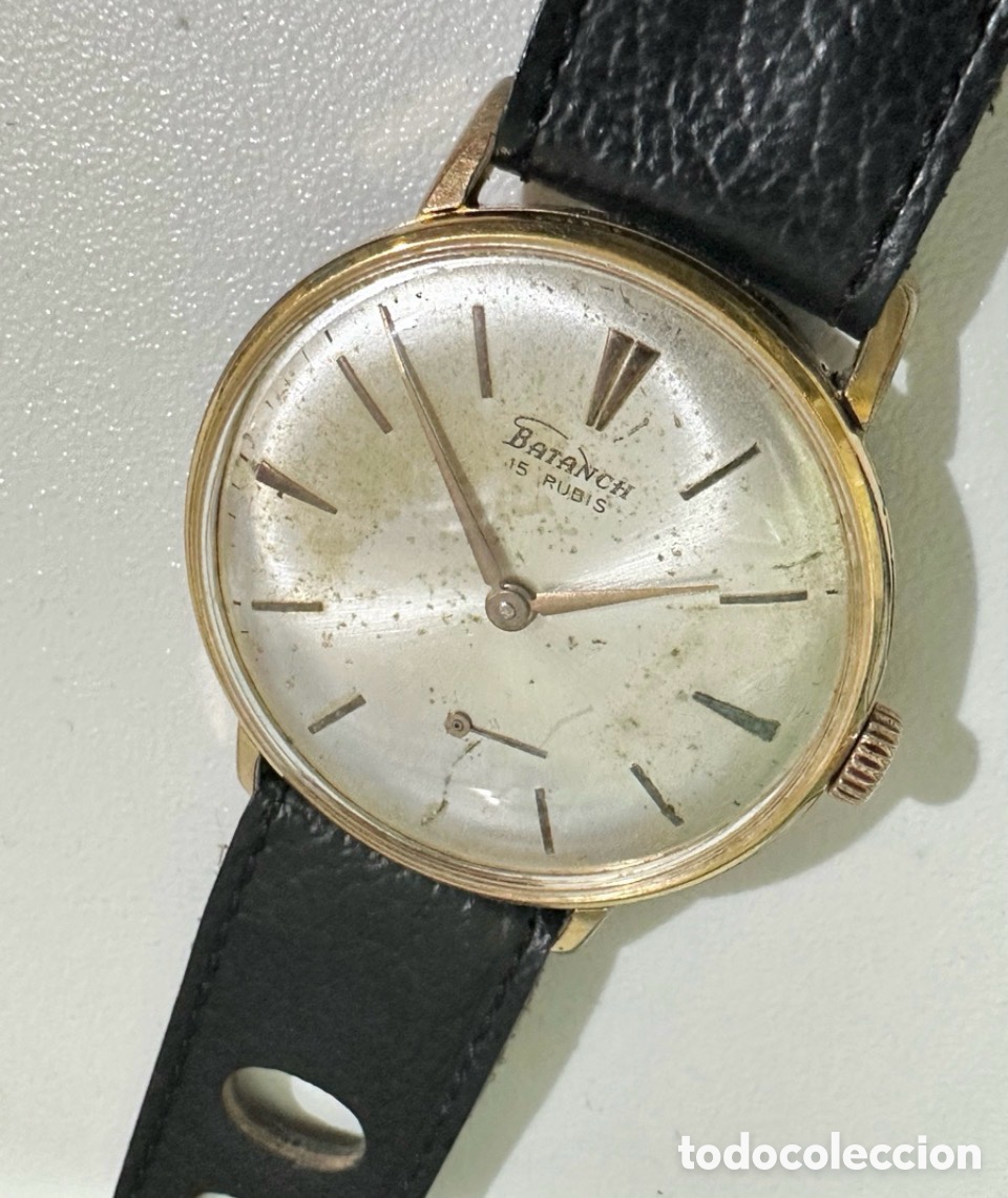 Wristwatches: Reloj BATANCH 15 RUB&Iacute;S De Cuerda Swiss Vintage