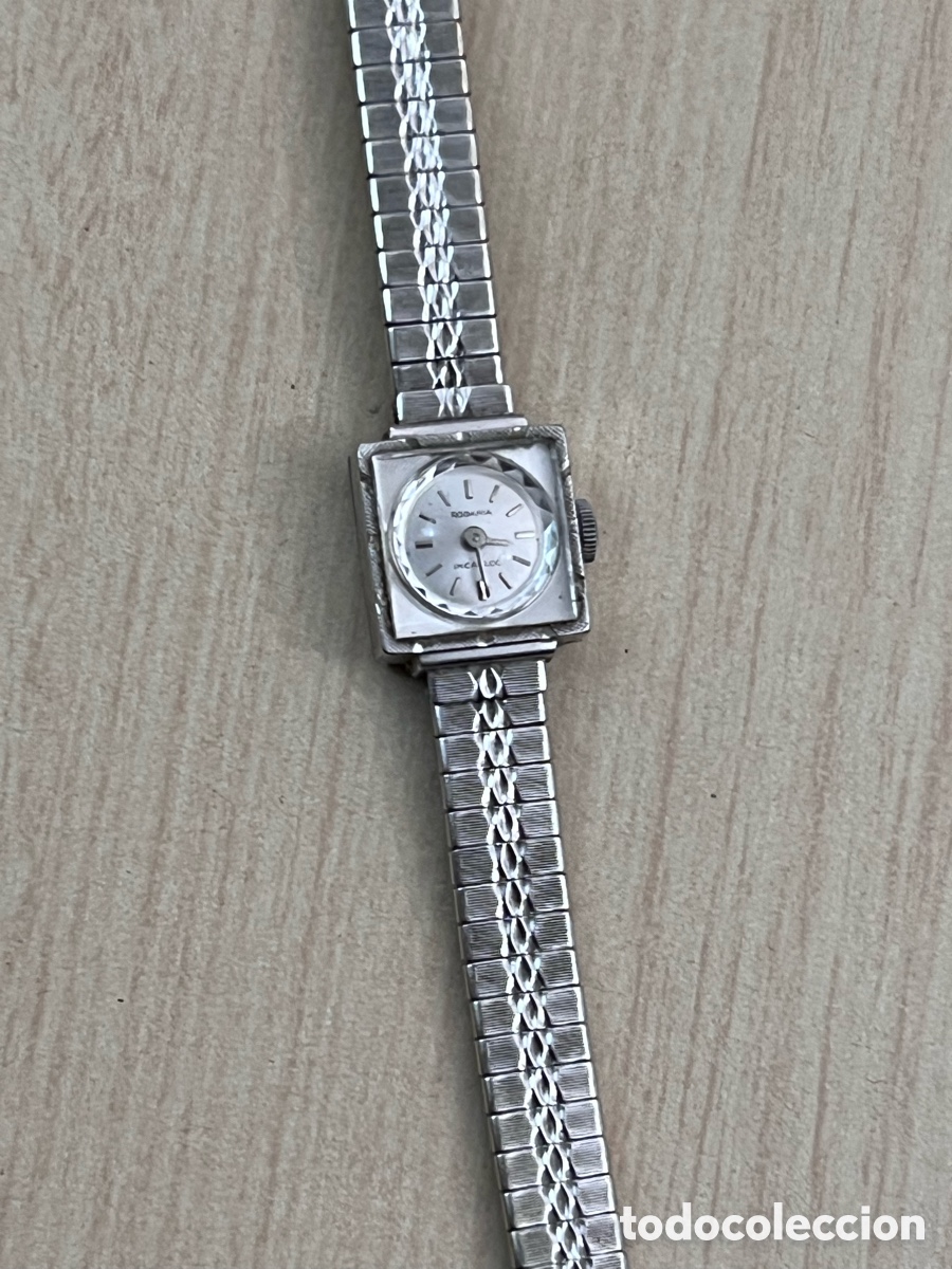 Montres-bracelets: ✅ reloj RODANIA carga manual chapado en oro blanco se&ntilde;ora