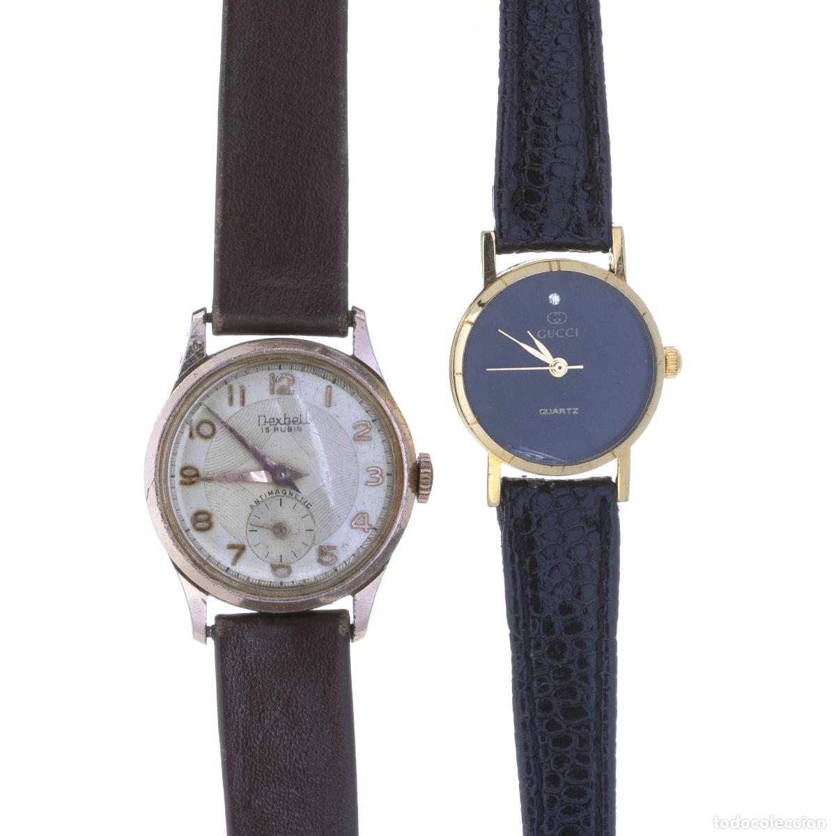 Relojes de pulsera: Relojes: Dos relojes de pulsera Gucci y Dexbell