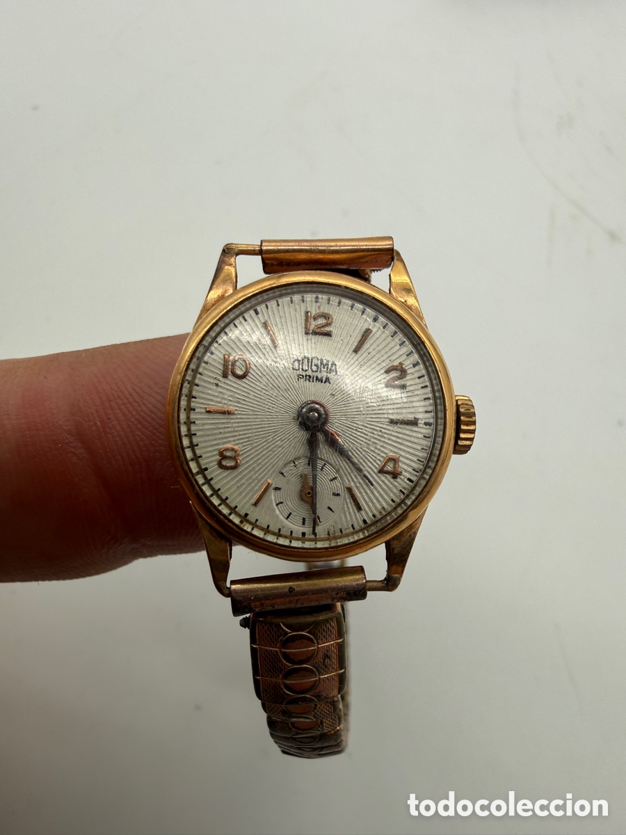 Wristwatches: Reloj vintage Dogma Prima se&ntilde;ora, caja oro macizo 18K 750, Swiss Made