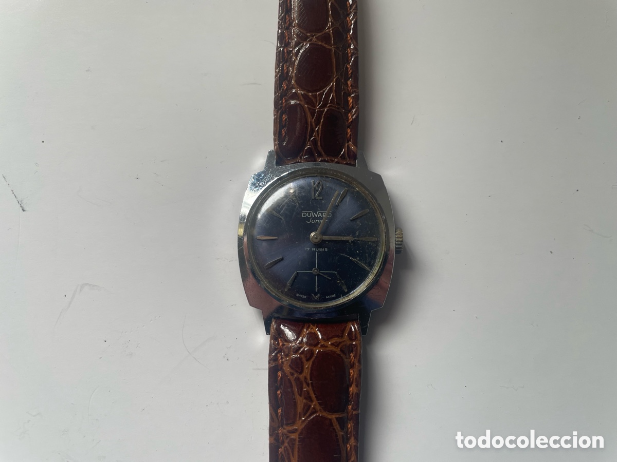 Relojes de pulsera: Reloj Duward Junior 17 Rubis Swiss Cuerda Manual Segundero Vintage Funcionando