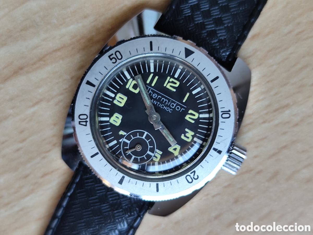 Rel&oacute;gios de pulso: Reloj Thermidor diver NOS Antichoc