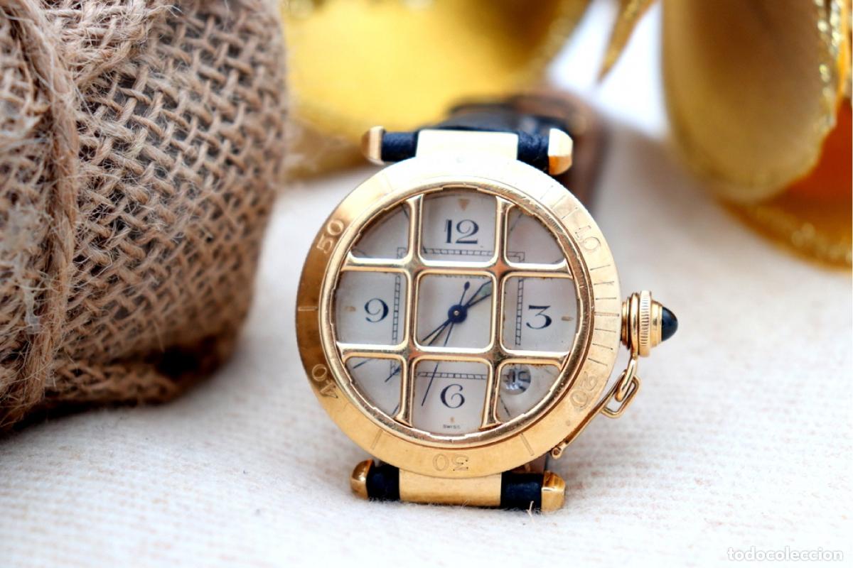 Wristwatches: 94 gramos - Reloj de pulsera, en oro de 18 quilates - Cartier Pasha