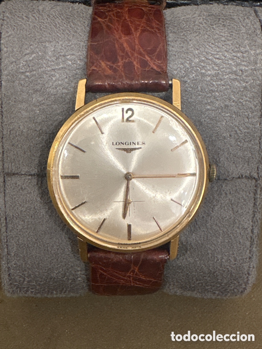 Wristwatches: Antiguo reloj LONGINES DE ORO 18K,de carga manual,34MM sin contar Corona*funciona*ver fotos