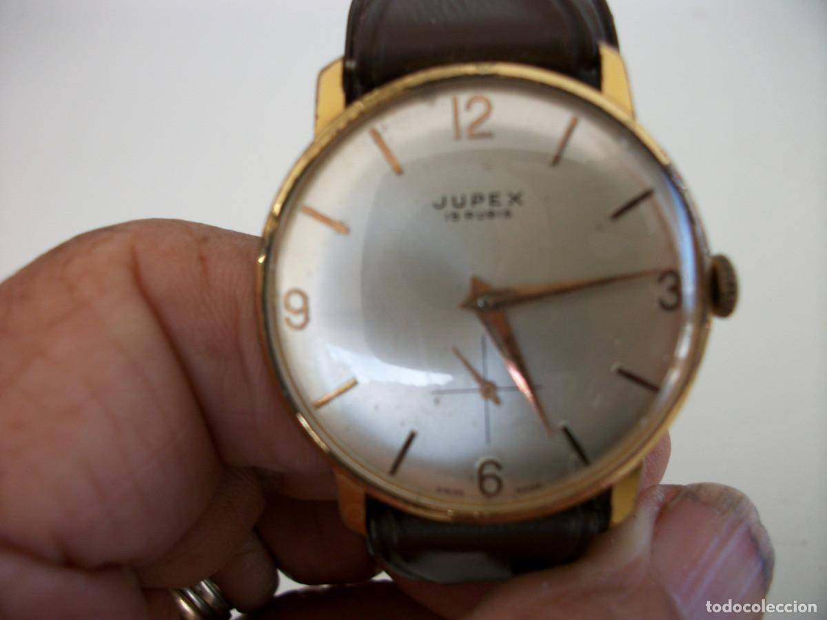 Relojes de pulsera: Reloj Jupex carga manual caja chapada oro