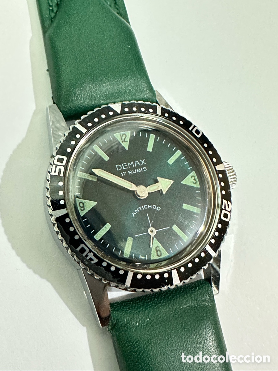 Rel&oacute;gios de pulso: Antiguo Reloj KADET DEMAX DEVER'S Giratorio ANTICHOC WATERPROOF SWISS Vintage
