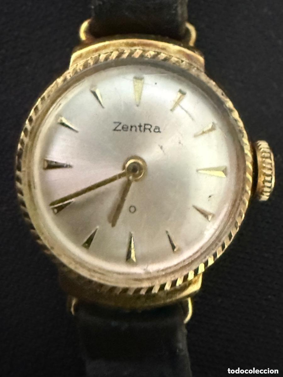 Relojes de pulsera: Reloj Zentra vintage chapado en oro &ndash; Cuerda manual &ndash; A&ntilde;os 50/60