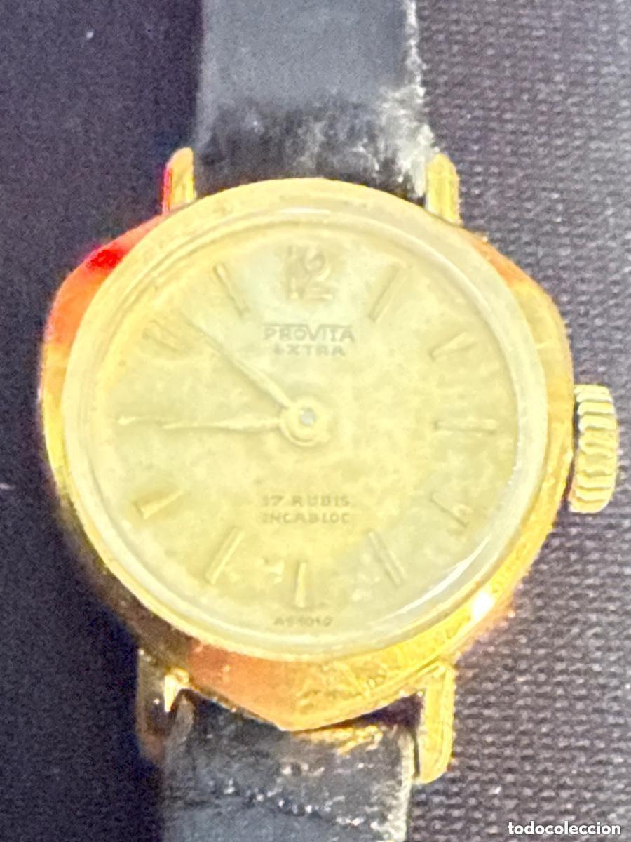 Relojes de pulsera: Reloj suizo vintage PROVITA EXTRA &ndash; 17 rub&iacute;es &ndash; chapado en oro &ndash; mec&aacute;nico- EN FUNCIONAMIENTO