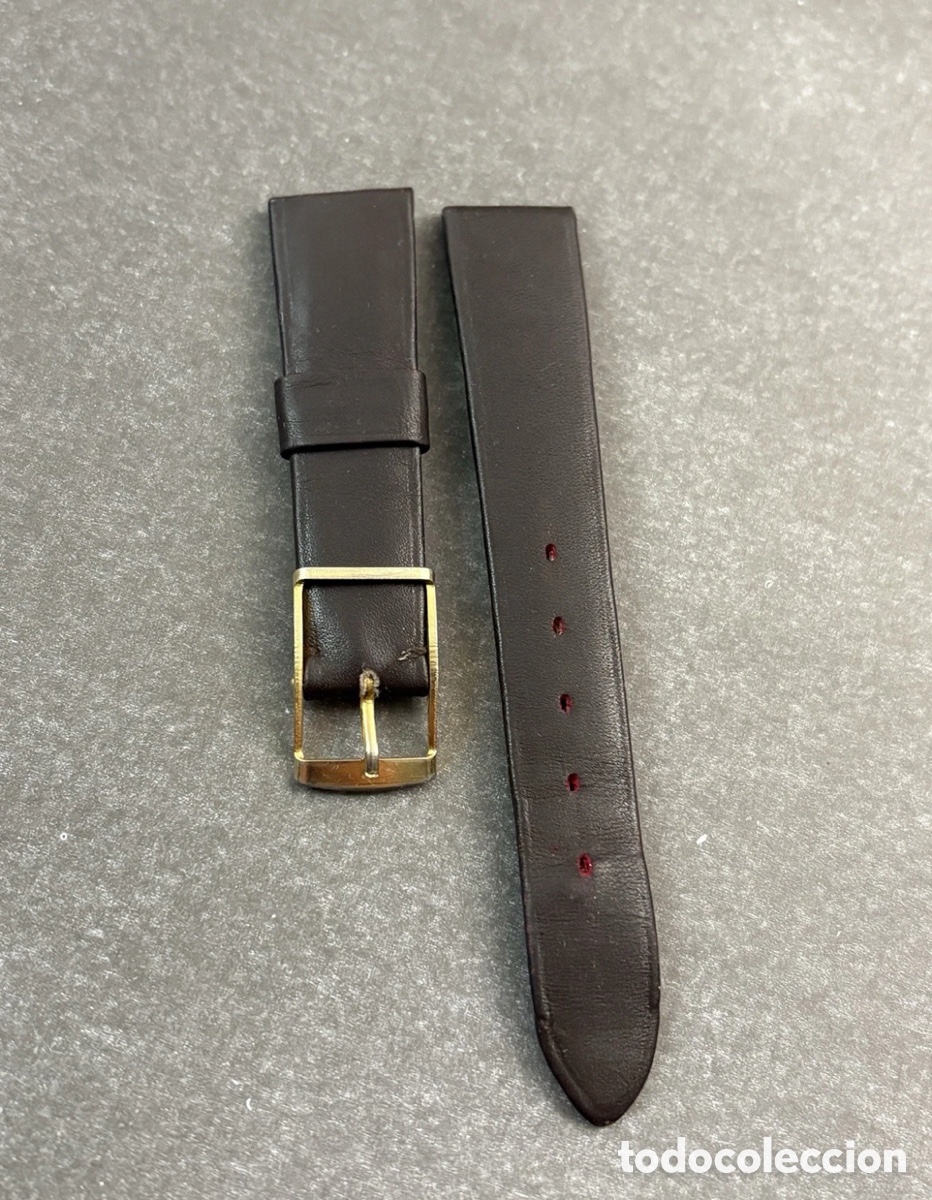 Relojes de pulsera: ✅ Correa De Piel NORMA 18 Mm Marr&oacute;n Oscuro Vintage