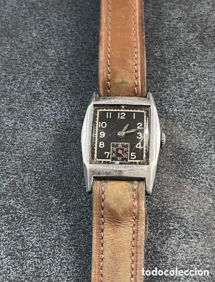 Relojes de pulsera: ✅ Reloj Militar Carga Manual con esfera negra Vintage
