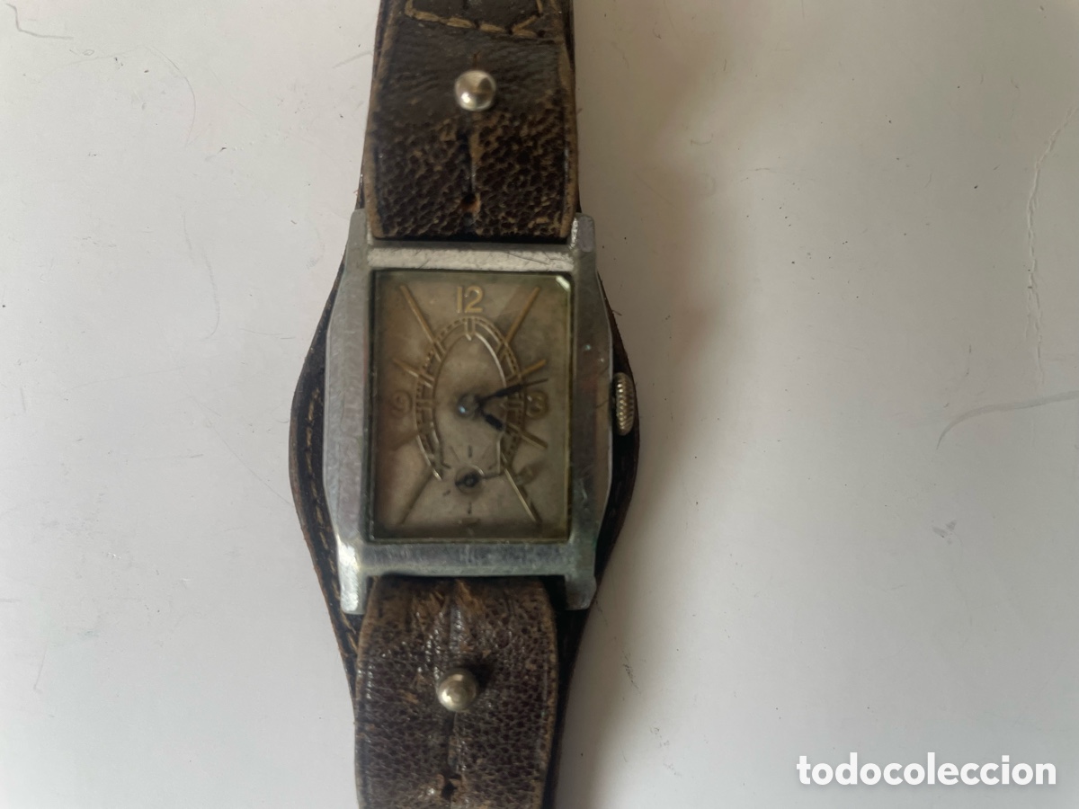 Relojes de pulsera: Reloj Pulsera Art D&eacute;co Sin Marca Carga Manual Esfera Herradura A&ntilde;os 30-40 Funcionando