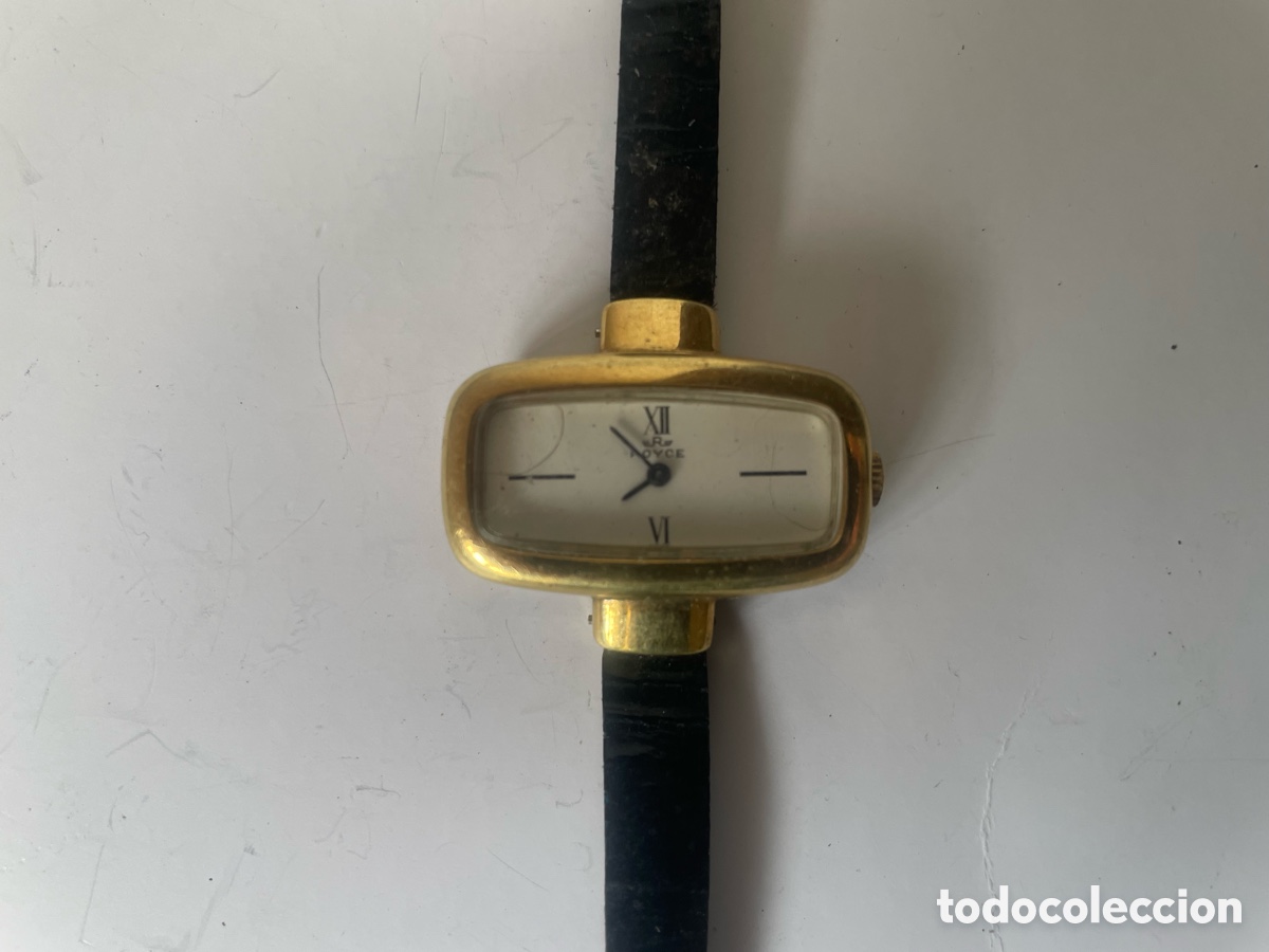 Relojes de pulsera: Royce Se&ntilde;ora Carga Manual Swiss Caja Dorada Rectangular Correa Original A&ntilde;os 70 Funcionando