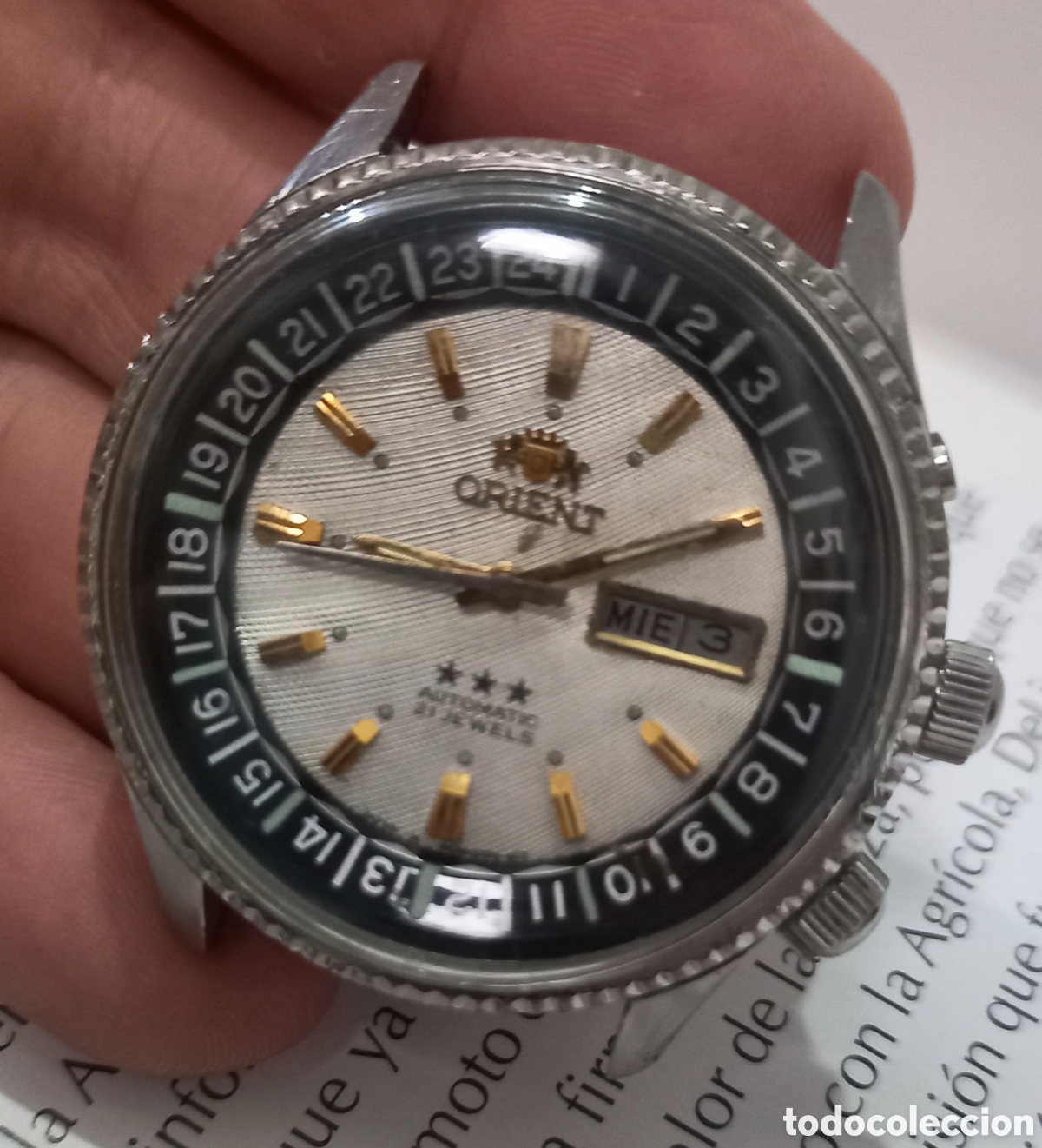 Relojes de pulsera: ANTIGUO RELOJ ORIENT AUTOMATICO CAJA ROBUSTA GRANDE TRES TORNILLOS
