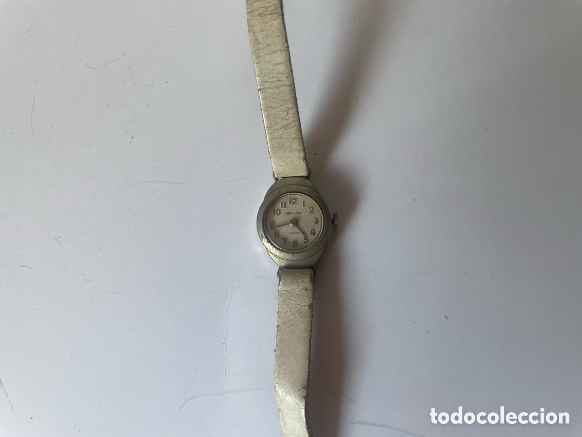 Relojes de pulsera: Relliac 15 Rubis Se&ntilde;ora Carga Manual Caja Cushion Plateada A&ntilde;os 60-70 Funcionando