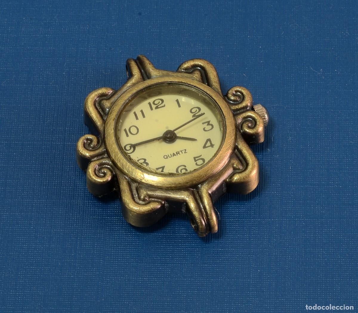 Relojes de pulsera: CURIOSO RELOJ DE PULSERA, QUARTZ, CAJA TONO DORADO VIEJO, VINTAGE, SIN CORREA