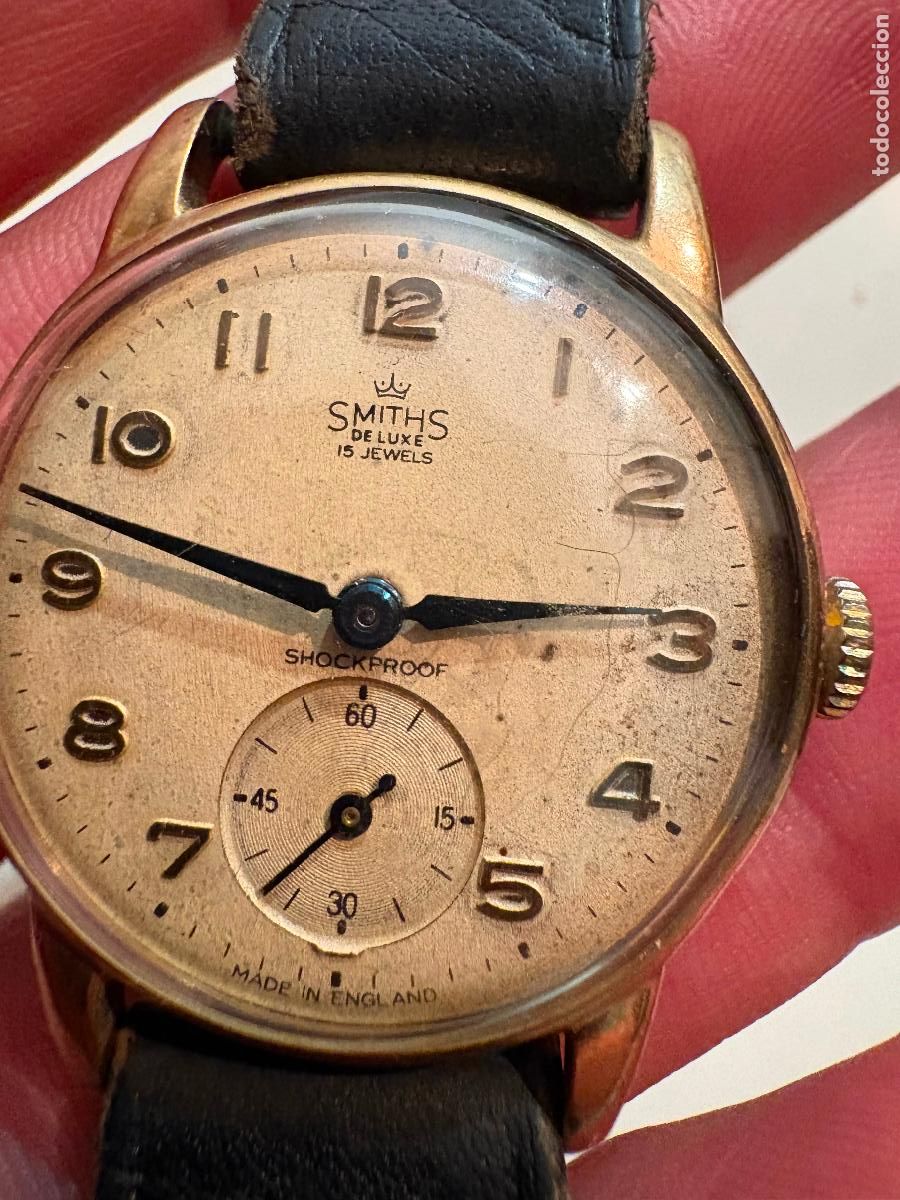 Relojes de pulsera: Reloj de pulsera Smiths De Luxe para caballero, oro de 9 quilates a cuerda pieza rara