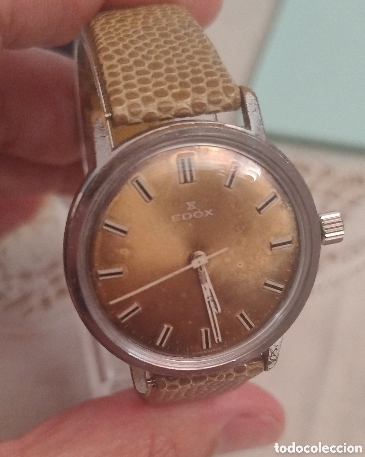 Relojes de pulsera: Reloj marca EDOX a&ntilde;os 60