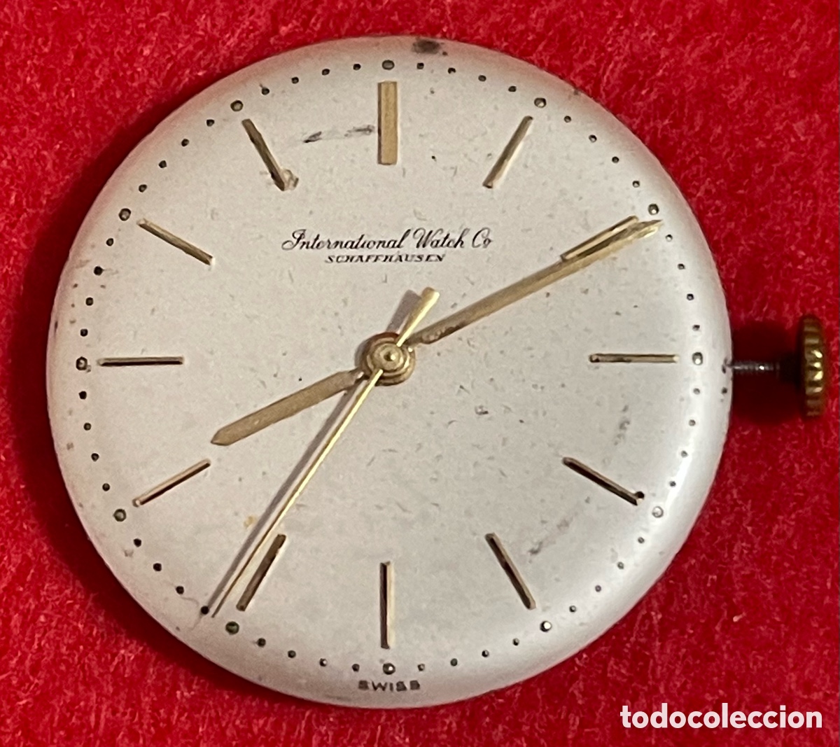 Relojes de pulsera: Antigua maquinaria con esfera de Reloj International Watch Company.