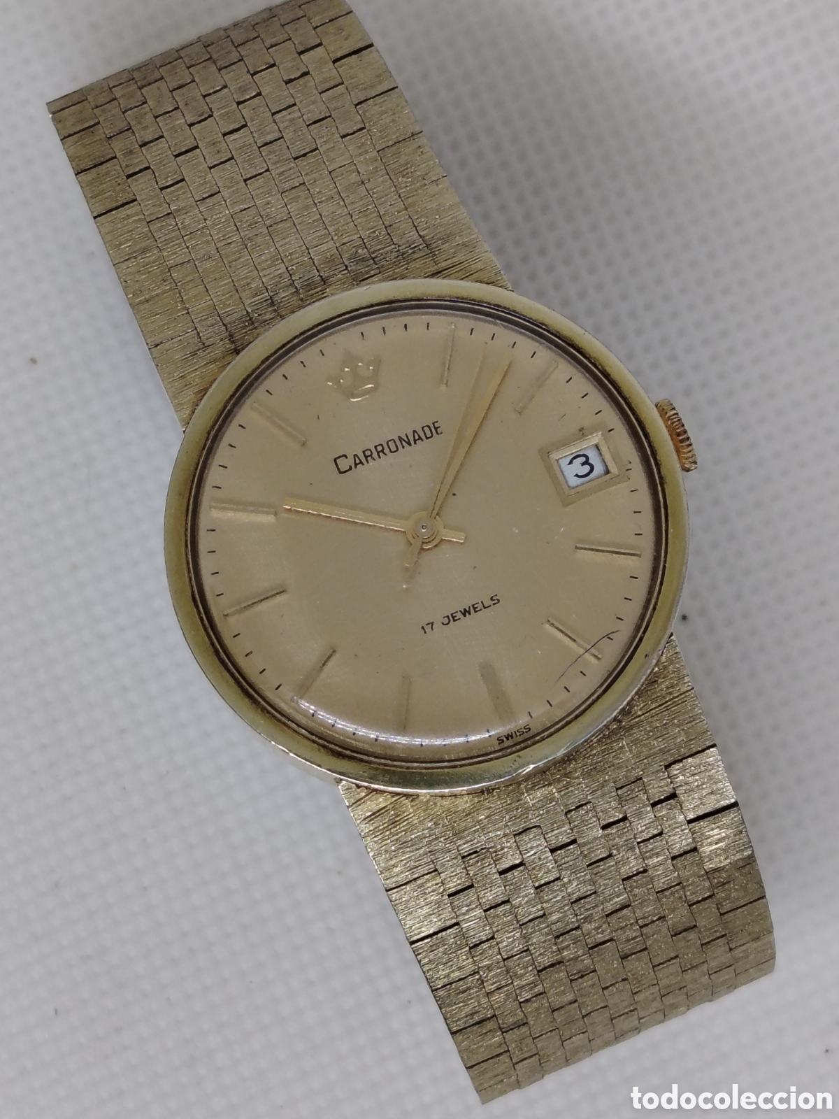 Relojes de pulsera: Reloj suizo Carronade 17J - funcionando perfectamente