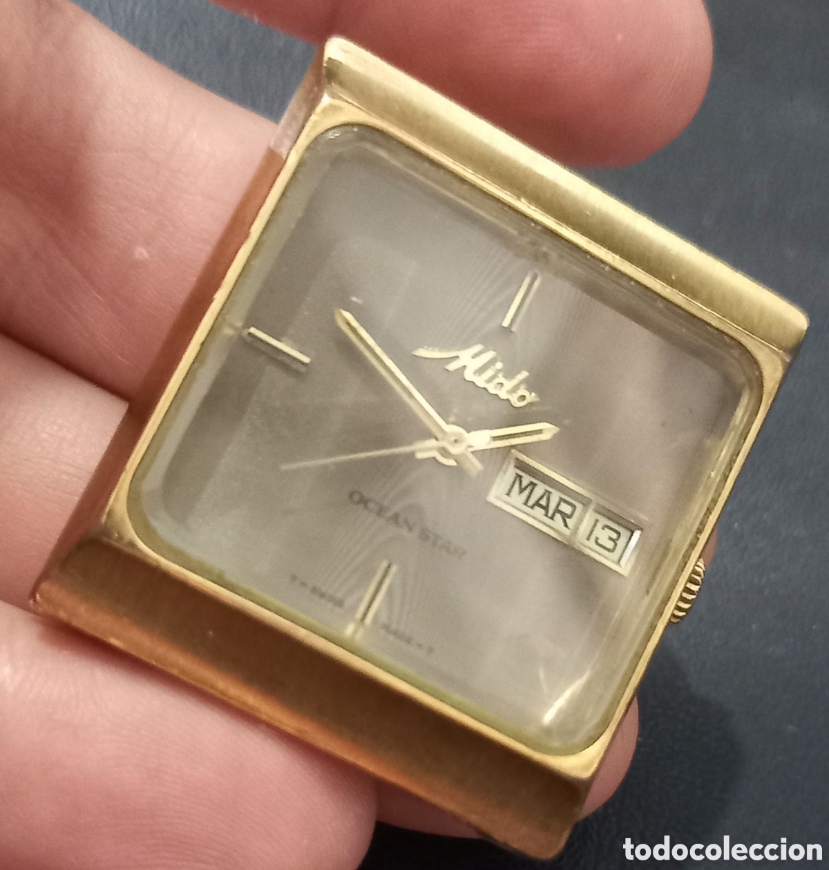 Relojes de pulsera: ANTIGUO RELOJ MIDO AUTOMATICO CHAPADO ORO DE PULSERA PARA HOMBRE CAJA CUADRADA NO COMUN