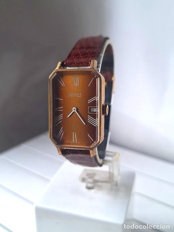 Relojes de pulsera: Reloj GEMAS Cuerda A&ntilde;os 60/70 Calendario