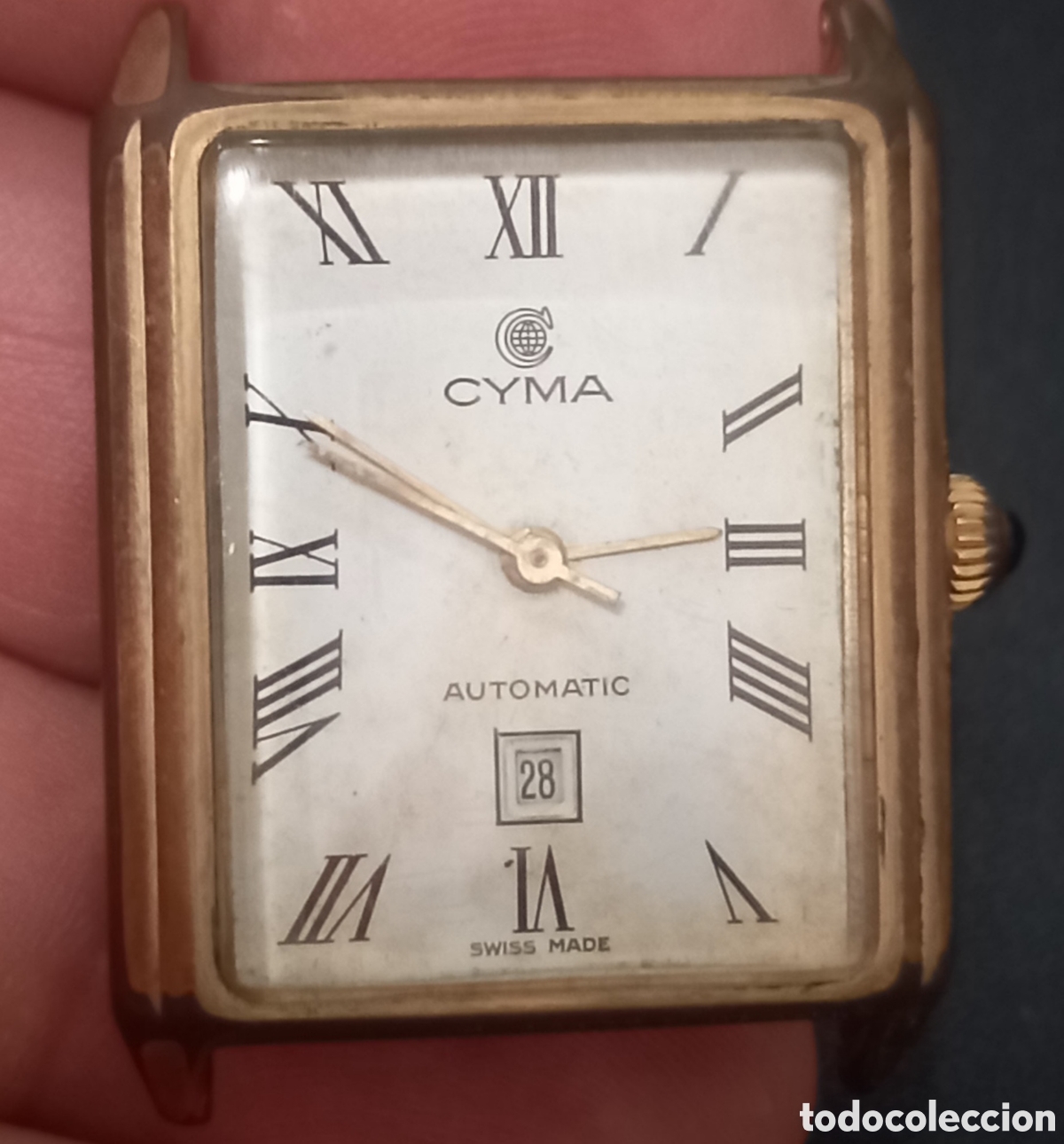 Relojes de pulsera: RELOJ ANTIGUO CYMA AUTOMATICO SUIZO CARATULA NO COMUN