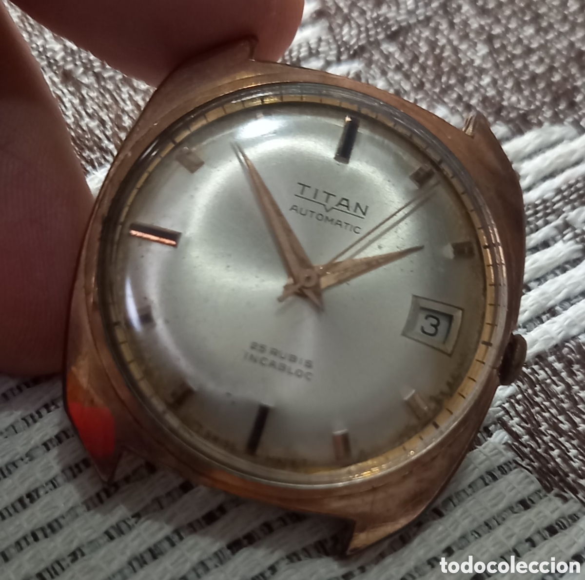 Relojes de pulsera: RELOJ ANTIGUO AUTOMATICO TITAN SUIZO PARA CABALLERO FUNCIONANDO NO COMUN